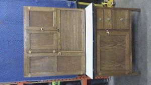 's Oak Barnet Hoosier Cabinet