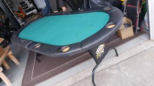 10 place fold down poker table