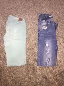 2 pairs jeans size three