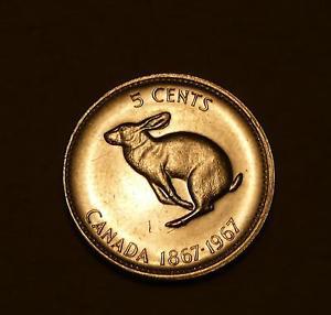 5 cents coin Canada  Rabbit Nickel