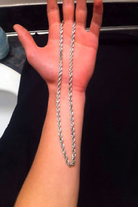 925 silver rope chain 20"