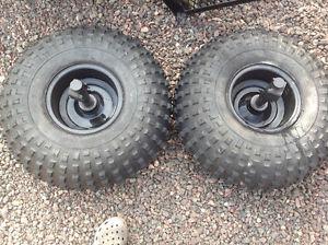 ATV wagon tires and spindles