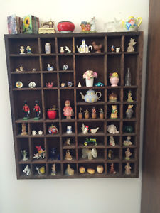 Antique & Vintage MINiATURES COLLECTION with DISPLAY Cabinet