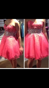 Beautiful Coral Prom Dress size 6- worn once (only few