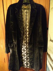 Black seal 3/4 length coat