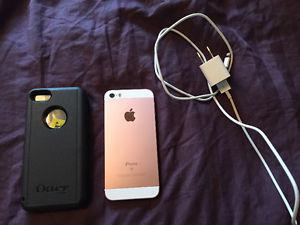 Brand New Condition Rose Gold IPhone SE and New Otterbox