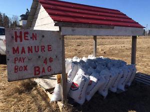 Chicken manure by the bag