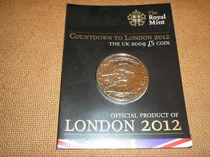 Countdown to London  Olympics 5 pounds coin UK