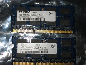 Elpida 4GB DDR3 laptop RAM memory kit
