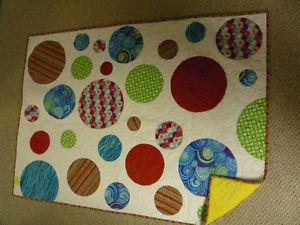 Great colorful home made Baby or Lap quilt