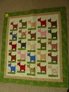 Great colorful home made Baby quilt