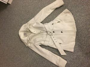 Guess off-white winter trench coat XS