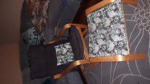 Ikea poang chair and stool