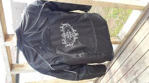 Ladies texturized motorcycle jacket