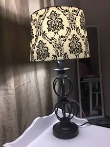 Lamp stand, lamp shade and lightbulb