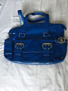 Michael Kors Patent Leather Tote - Blue