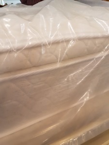 NEW--NEVER USED-- QUEEN MATTRESS WITH BOX SPRING