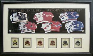 Original 6 N.H.L. Hockey Framed Picture