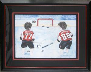 Paul Coffey & Eric Lindros Framed Picture