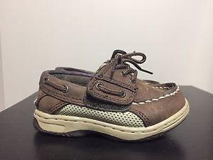 Sperry toddler size 6.5 leather deck shoes