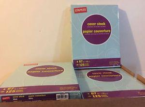 Staples® Pastel Coloured Cover Stock, 8-1/2" x  lb,