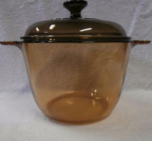 Vision Corning France Amber 3.5 L Dutch Oven Stock Pot With