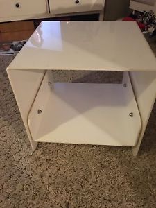 White Plastic Small Side Table