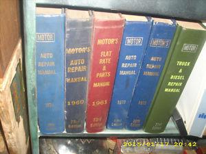 vintage 60s 70s motors auto repair manuals