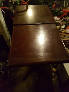 2 cherry wood finish tables