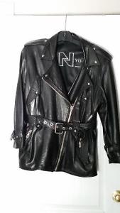 3/4 length Ladies Leather Biker Style jacket