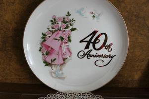 40 anniversary plate