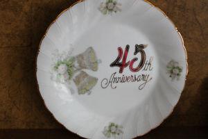 45 anniversary plate