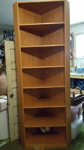 8 ft Oak Corner Shelf