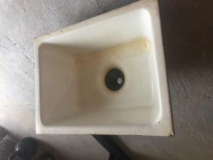 Antique cast iron sink