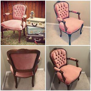 Antique pink accent chair