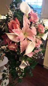 Beautuful bridal bouquet and basket arrangement for sale