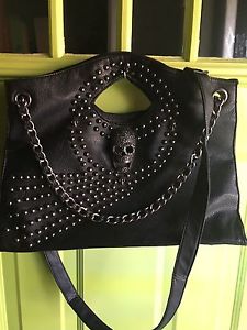 Black leather purse