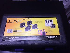 CAP adjustable 40 pound weight set with 4 additional 5lb
