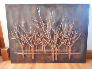 Copper and metal wall art hanging