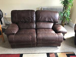 Faux Leather Reclining Couch