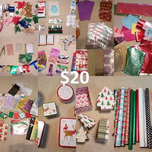 Gift Bags, wrapping paper, ribbons, etc.