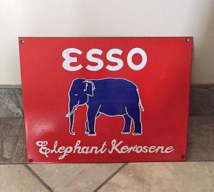 Heavy Porcelain Esso Elephant sign