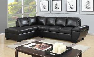 Leather gel sectional w/ storage, comfy, grey, black, or