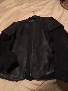 Leather ladies bike jacket
