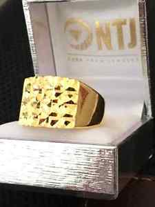 MEN'S SOLID GOLD RING 24K -HUGE SIZE-HUGE HEAVY-HUGE BAND