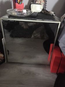 Mirror cube end tables