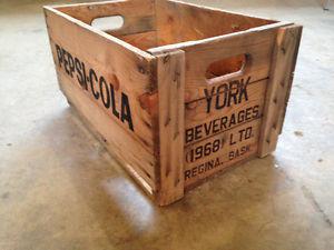Pepsi/York Beverages Wood Crate