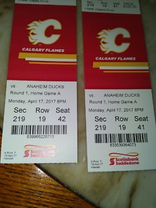 Play offs. Monday April 17th. Calgary flames 500 for the