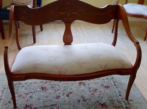 REDUCED Antique settee and chair