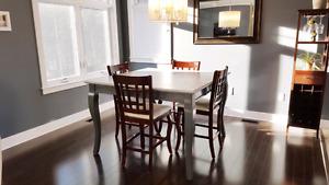 Refinished pub height dining table